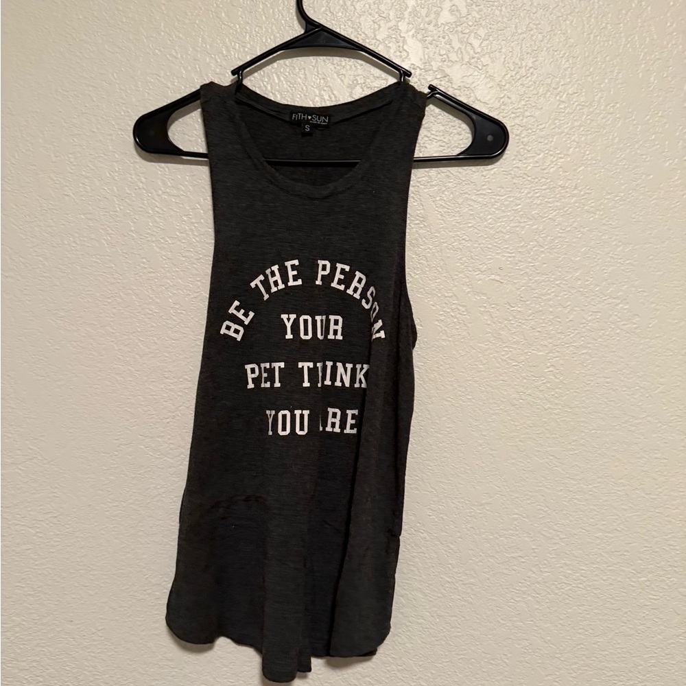 Fifth Sun Charcoal Gray Tank Top